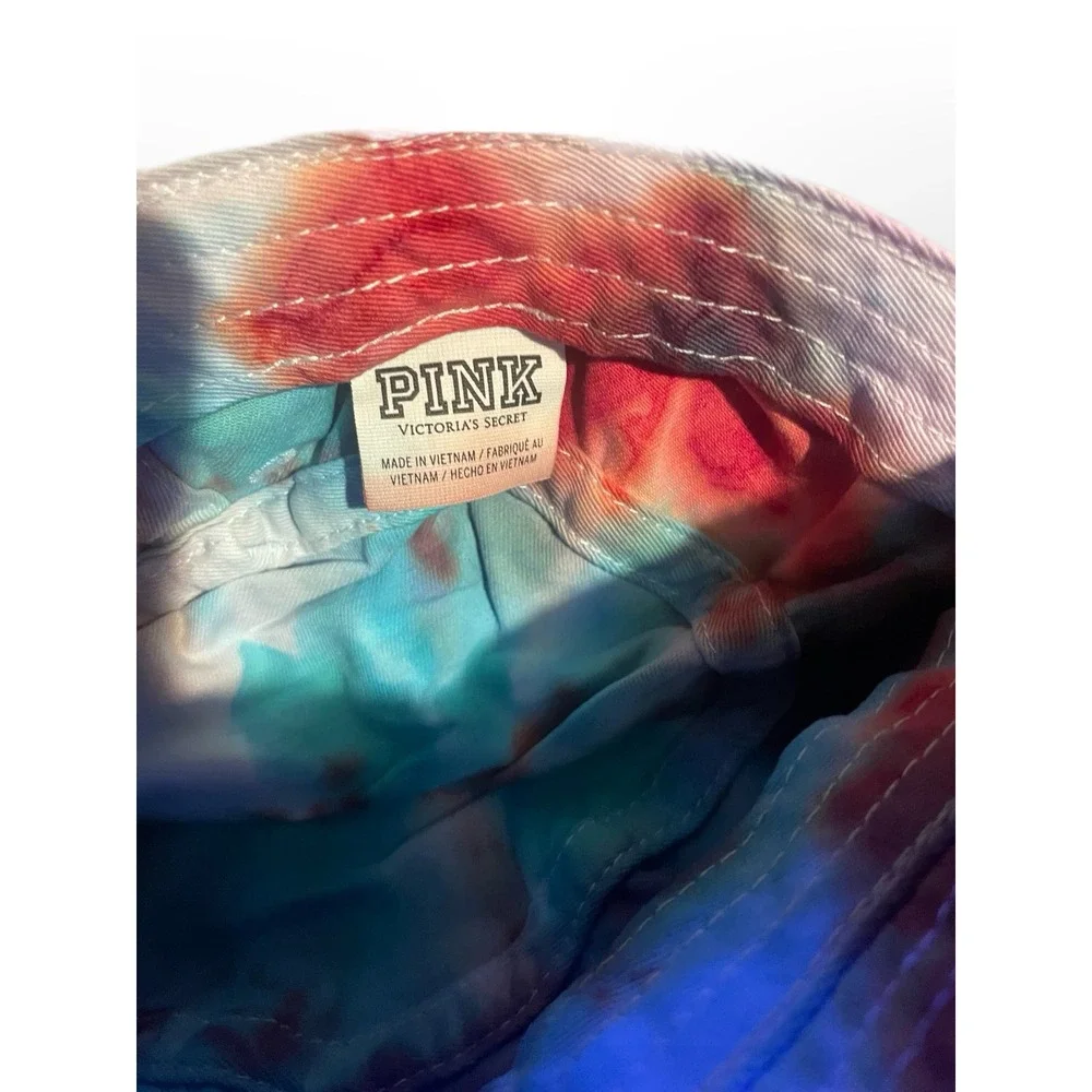 PINK Victoria's‎ Secret Tie Dye Bucket Hat Teal Orange Pink Cotton Blend Casual